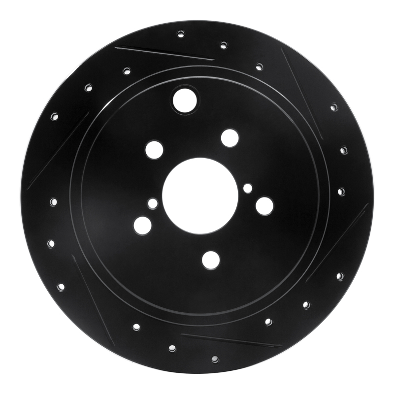 Scion FR-S Brake Rotor (1) - Rear Right - R1 Concepts - Drilled & Slotted - Black - `10-`25 Scion FR-S Brake Rotor (1) - Rear Right - R1 Concepts - Drilled & Slotted - Black - `10-`25